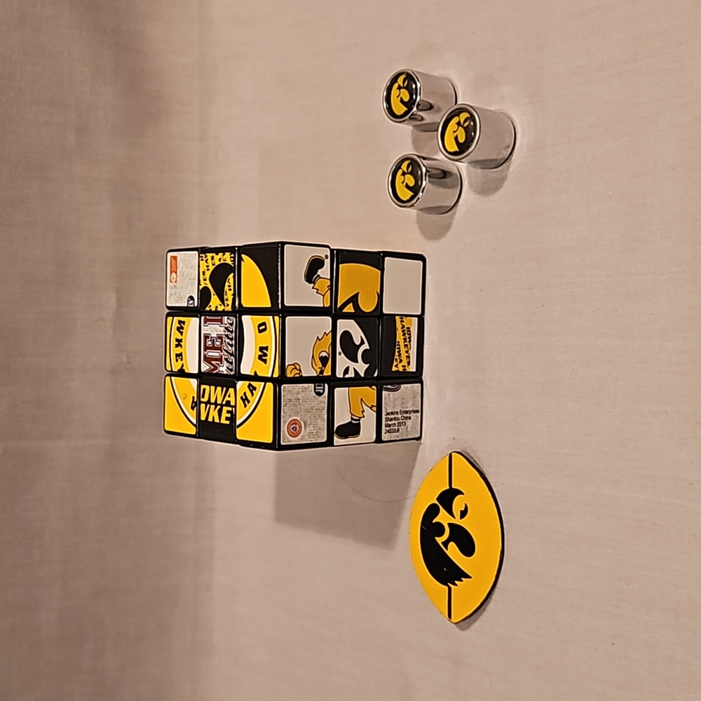 Iowa Hawkeyes Rubiks Cube Pin Valve Stem Caps
